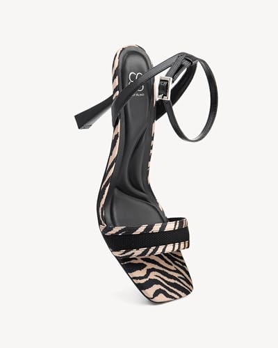 Women’s Ankle Strap Heeled Sandals – 3.35inch Square Open Toe Stiletto Dress Shoes for Party, Wedding, or Summer Outfits2