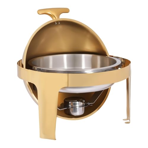 Juego de platos para bufé, calentador de alimentos de acero inoxidable con tapa y recipiente de combustible para catering, bodas, desayunos, fiestas y eventos