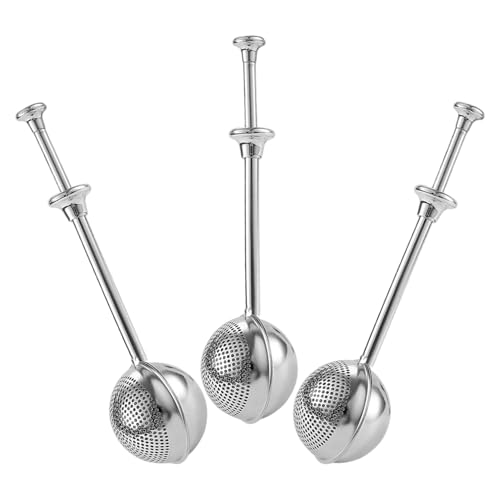 FUNNETOYU 3 Piezas Tamizadores de Acero Inoxidable para Harina y Especias Mini Colador Manual con Malla Fina para Espolvorear Azúcar Harina y Polvo Fácil Limpieza y Diseño Ergonómico para