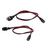 Hoite 14AWG DC 5,5x2,1mm Netzstecker-Verlängerungskabel zum Anschluss von Solarmodulen, Generatoren, Backup-Batterien, 60 cm mit Anderson-Stecker