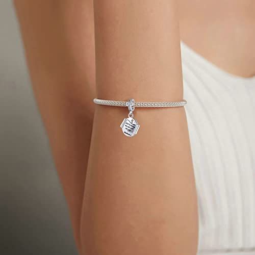 Bible Verse Cross Pendant Charm Psalm 46:5 Inspiring Words Bead for Pandroa Bracelet4