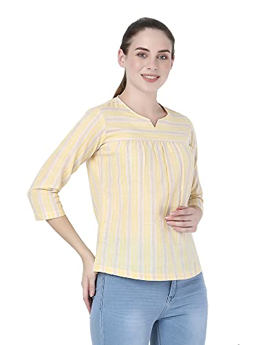 Image of ZUVINO Summer Cotton Tops for Women | Stylish Casual Tops for Jeans | Formal Tops for Women | Long Tops for Women | Trendy Tops for Plus Size Women | Basic Tops for Everyday Wear.