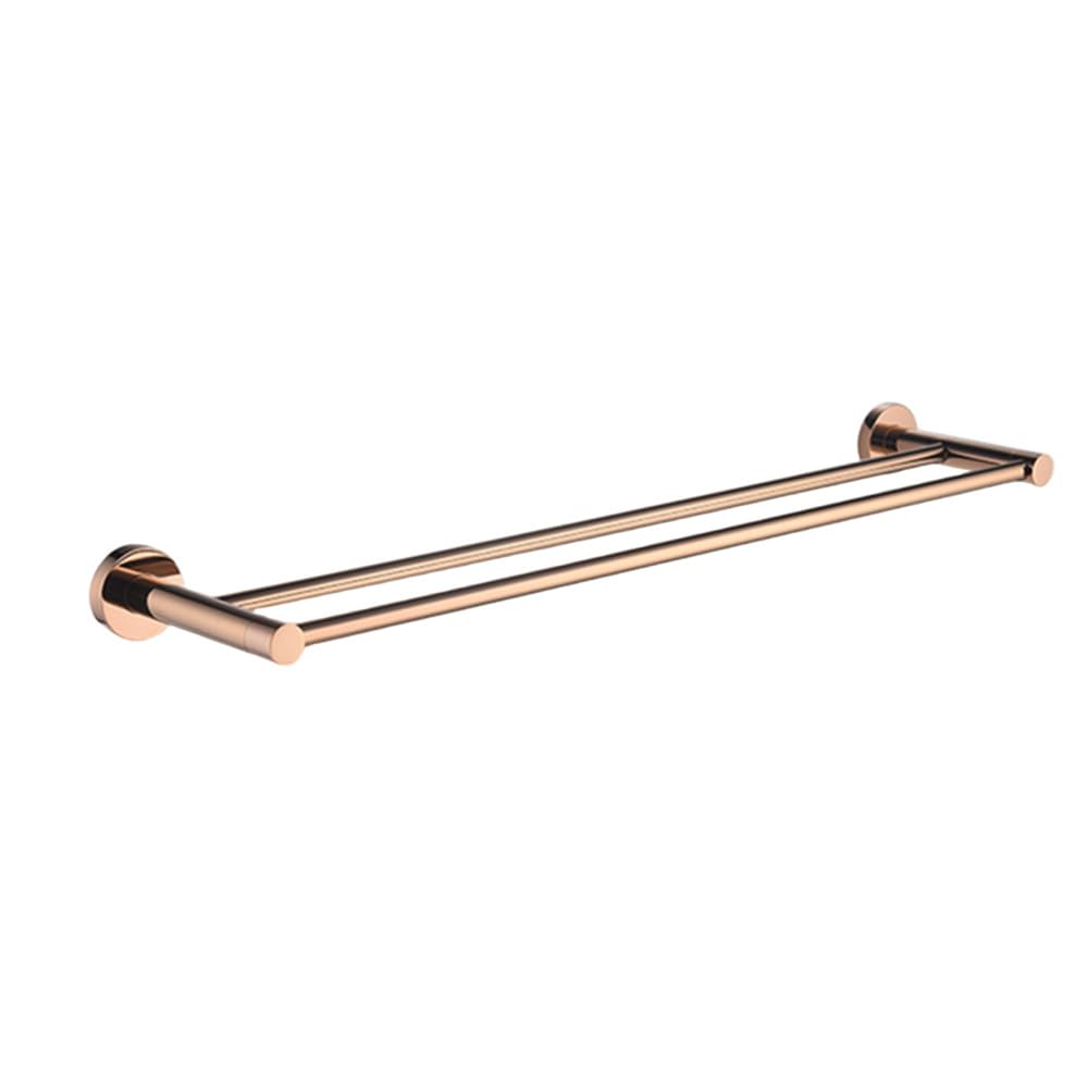 Porte-serviettes double or rose pour créer un cocon bien-être chez soi