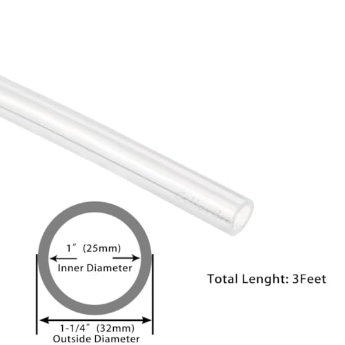 Image of Silicone Tubing Food Grade 1 inchID x 1-1 /4 inchOD 3 Feet Length Pure Silicone Hose Tube for Home Brewing, Beer Line, Kegerator, Wine Making