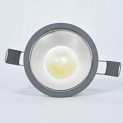 Image of Harold Electricals 7 Watt Deep Series Concealed COB Light | Recesed LED Ceiling Light for Indoor & Outdoor Lighting - Warm White Light(Chrome Reflector Reflector) Black Body