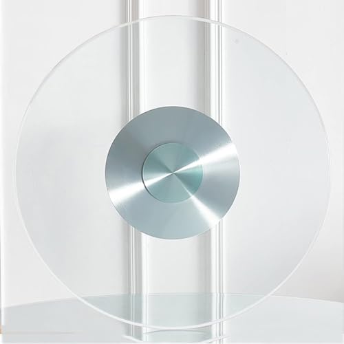 Plateau tournant pour table à manger en verre trempé grand format