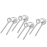OFFIGAM Picchetti Portatile per Ferro e Campeggio Zincato da Tende Argento 4 Pezzi Design Uso Versatile Accessori Outdoor