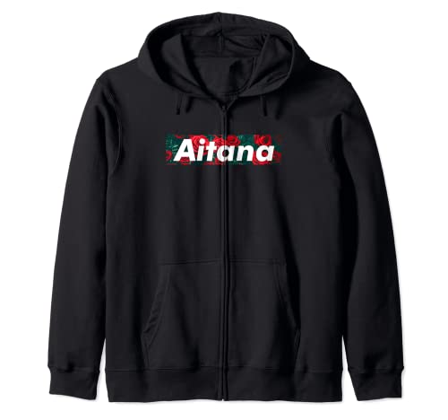 Aitana - Camiseta de cumpleaños con nombre floral Aitana Sudadera con Capucha