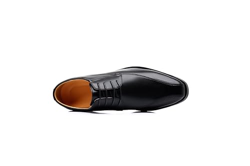 Men's Classic Derby Oxford Dress Shoes, Leather Lace-up (Black, Adult, Men, 9.5, Digital, US Shoe System, M (Medium))2