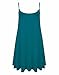 Price comparison product image WearAll Plus Size Womens Printed Strappy Sleeveless Ladies Mini Dress Vest Top - 16-26 (20-22, Plain Teal)