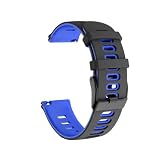 Cinturino in silicone da 20 22 mm for Garmin Venu 3 Band Forerunner 265 255 245 165 for cintura 2 Plus(BLACK BLUE 35,22mm)