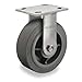Kingpinless Rgd Caster, TPR, 5 in., 375 lb.