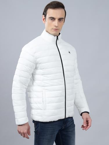 Image of Cantabil Reversible Jacket for Men | Premium Casual Jacket Smart Fit Mock Neck Nylon Fabric Solid Pattern (P MJKT00249)