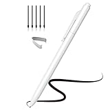 Ciscle EMR Stylus Compatible with Remarkable 2, Replacement Digital Pen with Eraser, 4096 Pressure Levels, Palm Rejection, Tilt Support (5 Pen Tips White)