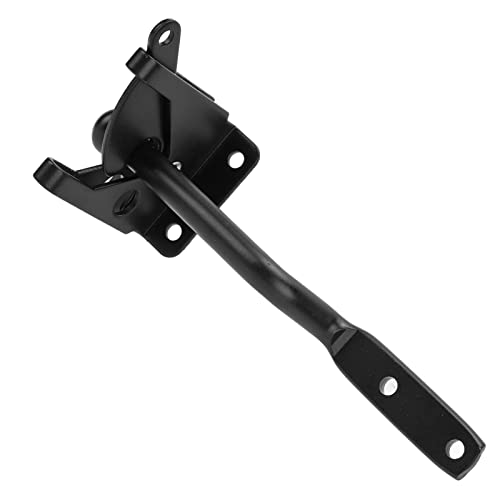 Image of Carbon Steel Garden Door Lock Hasp Safety Padlock Clasp for Gates and Chests Black