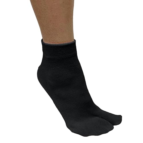 COUVER Men's Flip Flop, Split Toed socks(Ankle high), Tabi Big Toe Socks2