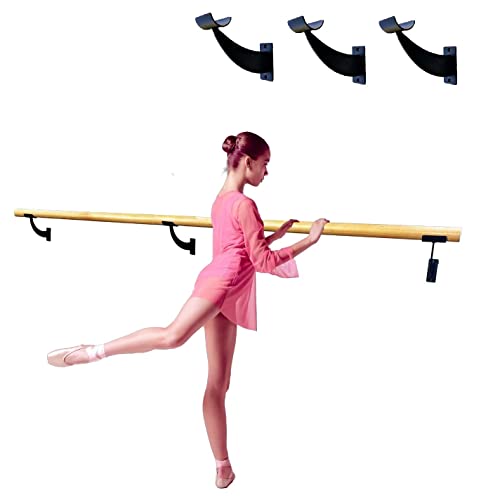 VITA Barre Wall-Mounted Double Ballet Barre, Deux, 4 Ft Bar, Wood | Fixed Height, Made in USA, Home, Studio or Gym Exercise Equipment for Kids & Adults | Dance, Fitness, Pilates
