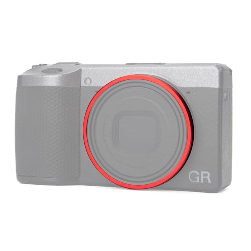 Anillo decorativo metálico para lente de cámara GR4 para Ricoh GR IV, reemplaza el anillo GN-3 (Rojo) miniatura 1