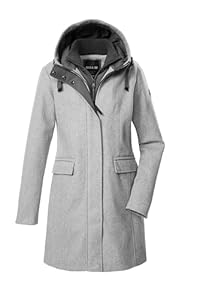 G.I.G.A. DX Damen Parka/Wollmantel mit Kapuze und abzippbarem Gilet GW 19 WMN PRK, graumelange, 36, 43351-000