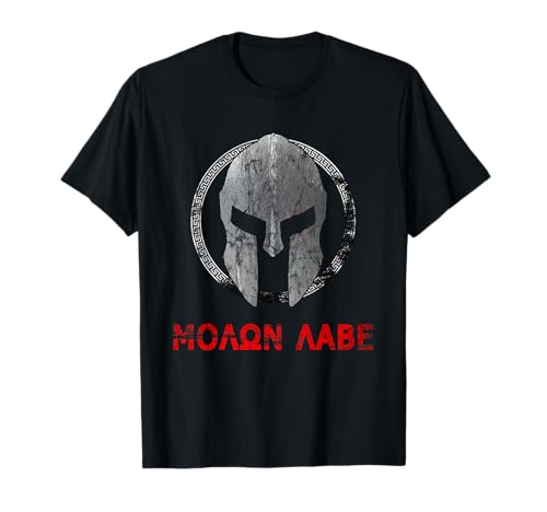 Casco Spartan Warrior Molon Labe Vintage Camiseta