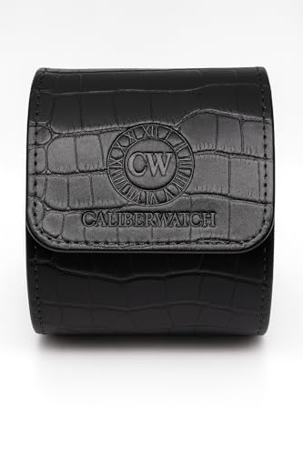Image of Genuine Napa Leather Watch Roll Travel Case for 3 Watches - Travel Watch Rolls and Leather Watch Display Cases with Velvet Interior - Watch Storage Organizer Men's (Blac - Single)
