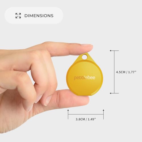 Image of Pebblebee Clip 5 | Rechargeable Bluetooth Tracker Tag for Keys | Alternative to Air Tag & Android Trackers | 130 dB Siren, Bright LED Strobe, 12-Month Battery, Alert Safety Mode | Creamsicle Crush