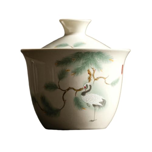 Xianhe - Ciotola da tè in ceramica, stile vintage, per casa, ufficio, semplice personalità, 180 ml Xianhe - Ciotola da tè in ceramica, stile vintage, per casa, ufficio, semplice personalità, 180 ml