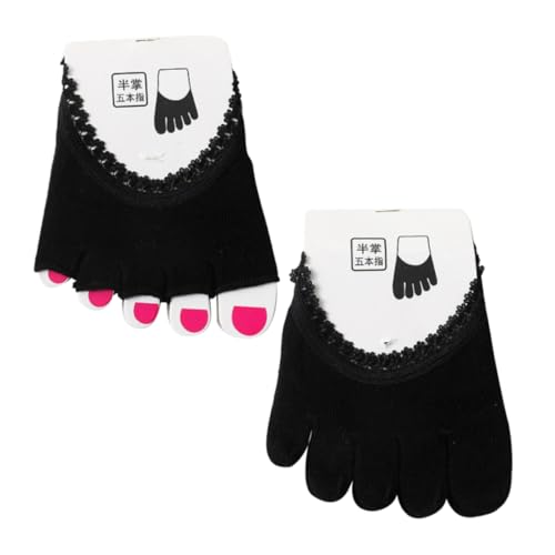 LIFKOME 2pairs Lace Half Palm Toe Cover Socks for Women Breathable Invisible Sole Pad Design for High Heels Running Shoes Canvas Shoes Comfortable and Moisture-absorbing