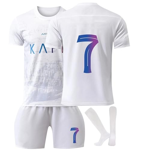 Al NASSR 23/24 Fußball Trikot, Nr.7 Hause/Auswärts Fußball Trikot für Kinder Erwachsener, Fussball Trikots Shorts und Socken Anzug Jungen Herren