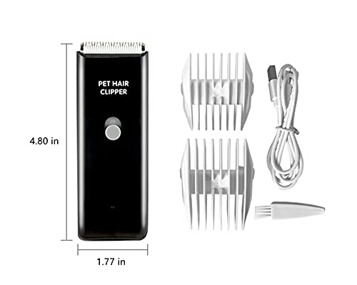 Tileon Dog Clippers,Quiet Washable USB Rechargeable Cordless Dog Grooming Kit,Electric Pets Hair Trimmers Shaver Shears for Dogs and Cats Black - Thumbnail 2
