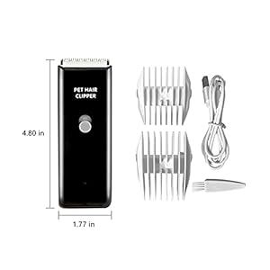 Dog clippersquiet washable usb rechargeable cordless dog grooming kitelectric pets hair trimmers shaver shears for dogs and cats black   cucciolini doodles