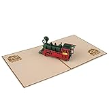 🚂 Die Pop-up Karte ist hochwertig gearbeitet und stabil, zusammen mit einem festen Briefumschlag.