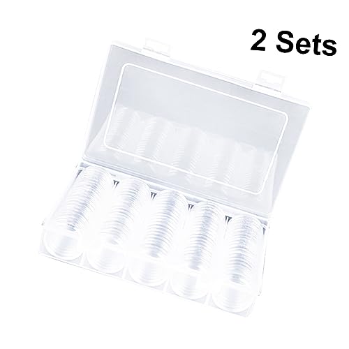 Caja organizadora transparente para colección de monedas 27mm miniatura 6