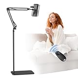 フロアKindleホルダー リモートページターナー付き ベッドでの読書用 ユニバーサルレイジーアーム付きタブレットスタンド Kindleアクセサリー用 ハンズフリータブレットマウントホルダー クリッカーページ付き 電話、電子書籍リーダーデバイス用