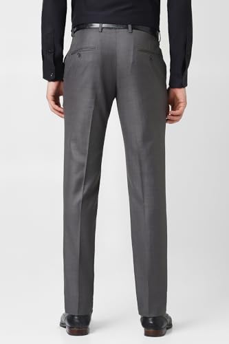 Image of Van Heusen Men's Fashion Formal Mid Rise Slim Fit Premium Formal Trousers | Superior Comfort | Auto-Flex Waist Band | Soft Touch