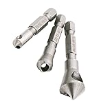 Uonlytech 3stücke Senker Bohrer Bits Aus Hochgeschwindigkeits-stahl Für Fasenwerkzeugsatz Mit Senkkopfbohrer Für Präzise Loch Aufgaben