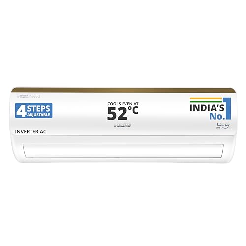 Voltas 1.5 Ton 5 Star Inverter Split AC (Copper, Wi-Fi, 5400W, 4 Way Swing, Super Silent operation, 5-in-1 Adjustable Mode, Anti-dust Filter, 185V Vertis Smart Air Elite Gold, White)