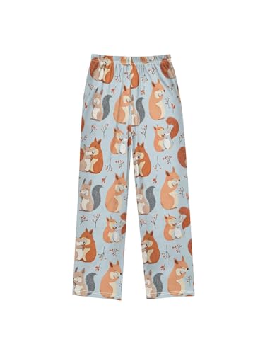 ZZKKO Fall Squirrel Hug Boys Pants for Kids Jogger Pants with Pockets S2