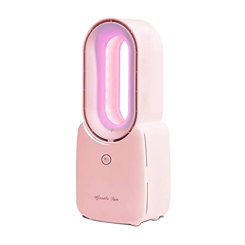 Misby Bundle – 2 Items 11.8 Inch Bladeless Fan (Pink) + Coffee Cup Warmer Set (Black) #TOP2