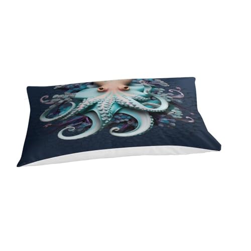Housse de couette pieuvre colorée 135x200 microfibre - 3