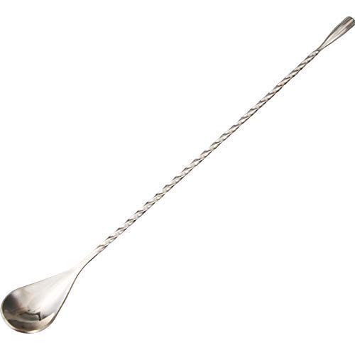 Rudra Exports Teardrop Bar Spoon, Extra Long Bar Stirrer 40 cm, Cocktail Spoon Mixing Spoon Stainless Steel Professional Cocktail Bar Tool Japanese Style Teardrop End Design (Pack of 1) 2