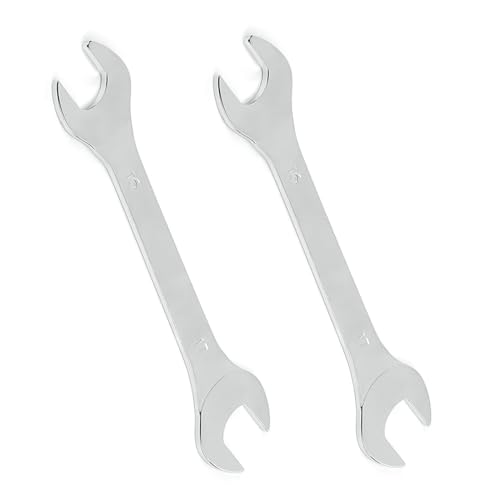 Vokenforu 2 Pcs Open End Spanner, 16mm x 17mm Super Thin Carbon Steel Double Open Ended Wrench, Metric Repairing Tool for Bicycle