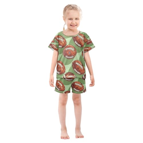 senya Short Sleeve Pajamas Sets Summer Cotton Sleepwear Rugby Tile Green Rugby Shadow3