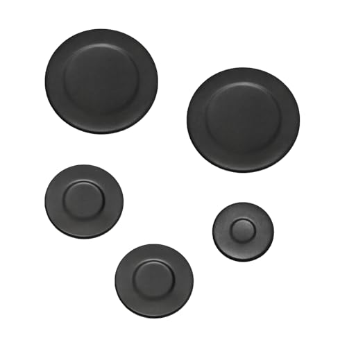 5-Pack W10832694 Gas Stove Burner Caps Compatible with Whirlpool Gas Stove Parts Cast Iron Gas Stove Burner Covers Replacement for W10597133 AP5988633 PS11727796