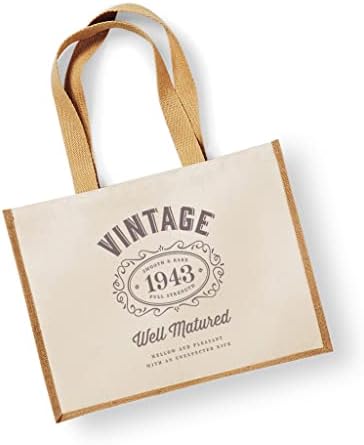 Design, Invent, Print! 80th Birthday Gift Bag Keepsake Funny Gift for Women Novelty Ladies Female Tote Bag Shopping Present Gift Idea