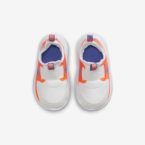 Nike Flex Runner 3 Baby/Toddler Shoes (FN1478-101, White/Total Orange/Team Orange/Astronomy Blue) Size 34