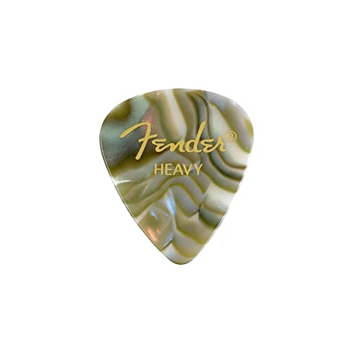 Fender Premium Celluloid 351 Shape Plektren, Heavy, Abalone, 12er-Pack