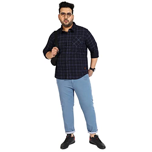 Image of CAHOOT Instafab Plus Men's Button Up Regular Fit Shirt for Casual Wear | Modern Clothing Shirt Crafted with Regular Sleeve, Comfort Fit & High-Performance for Everyday Wear