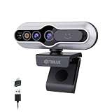 TOALLIN 4K Webcam for PC, Windows Hello Compatible, IR Facia...