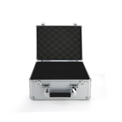 Aluminum Alloy Toolbox Storage Carry Case,Portable Travel Luggage Organizer Box for Audio GuestBook Telephone with Classic Retro Craftsmanship(Silver)